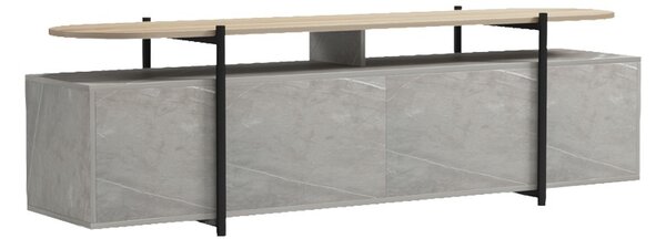 ТВ шкаф, Medousa, сив, 35.5x160x50 см