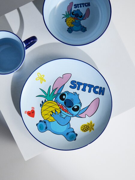 Sinsay - Керамична чиния Lilo & Stitch - многоцветен