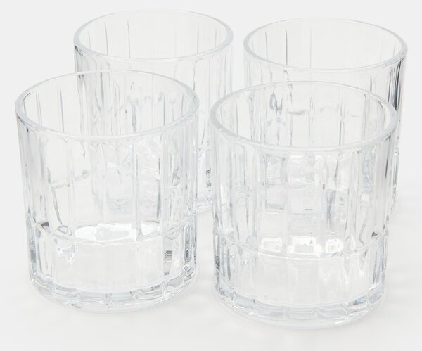 Sinsay - Чаши с релефен мотив 4 pack - clear