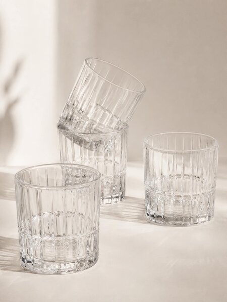 Sinsay - Чаши с релефен мотив 4 pack - clear