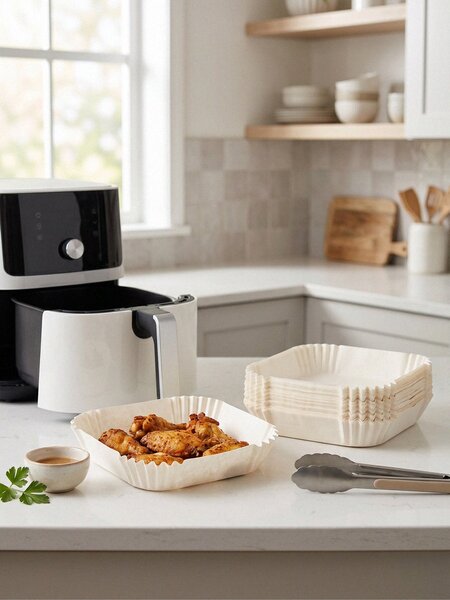 Sinsay - Хартиени форми за air fryer 100 pack - бял