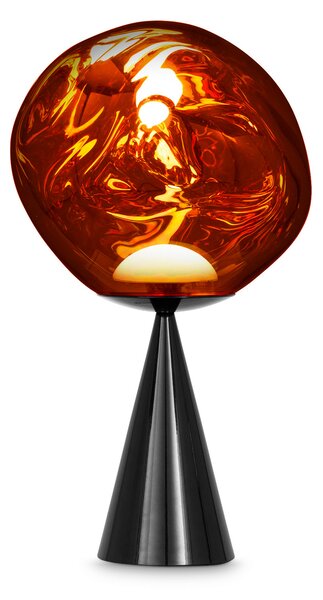 Tom Dixon LED настолна лампа Melt Cone Fat, медна/черна, 47 см, Затъмняване, Мед, Дневна/трапезария, Метал, Дизайн