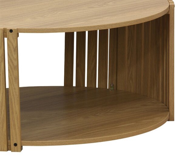 Масичка за кафе Heavenly MDF цвят естествено дърво D83x38см