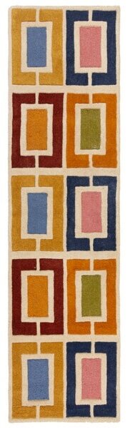 Килим за площ Illusion Retro Blocks Multicolour 60X230 cm, Flair Rugs