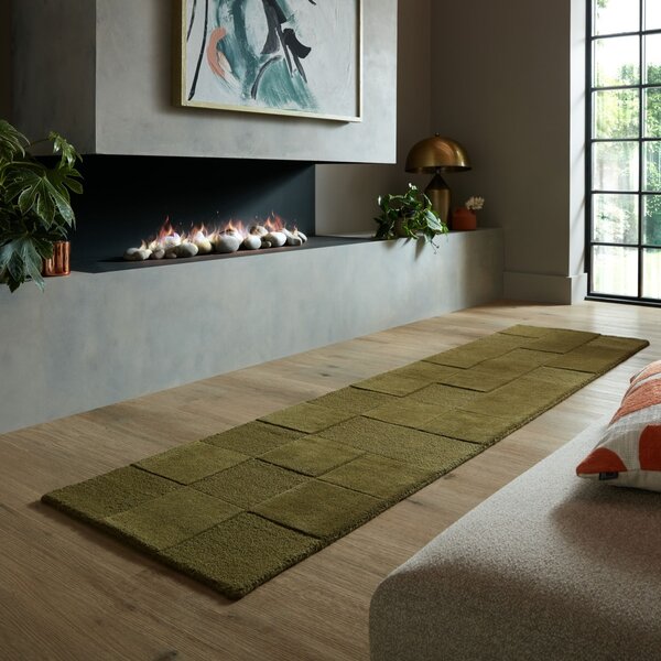 Модерен Caro Green 60X230 cm, Flair Rugs