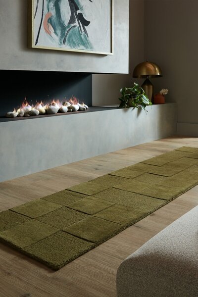 Модерен Caro Green 60X230 cm, Flair Rugs