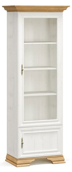 Витрина „Jaden“ в цвят „Alb Antique“ – „Gold Oak“, 70,5 × 43 × 197,5 см