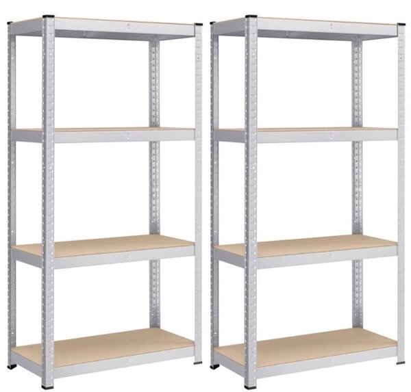 Комплект от 2 метални рафта Songmics Черен 520 кг 40 x 80 x 160 см