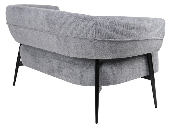 Двуместен диван „Luvina“, черен, 71x145x73 см