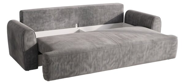 Разтегателен диван с 3 места и място за съхранение Storida, сив, 94x255x92 см
