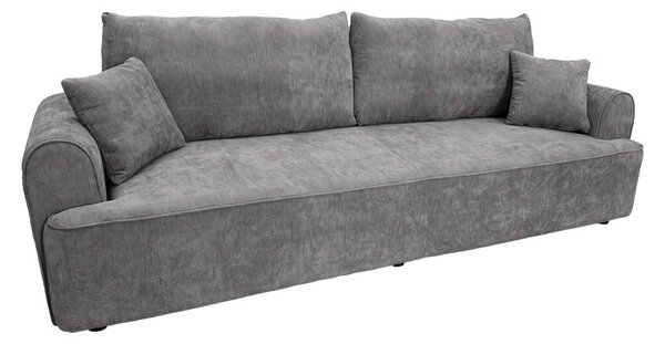 Разтегателен диван с 3 места и място за съхранение Storida, сив, 94x255x92 см