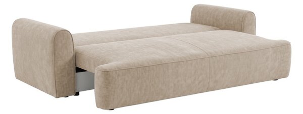 Разтегателен диван с място за съхранение „Storida“, бежов, 94x255x92 см