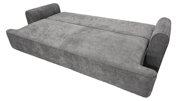 Разтегателен диван с 3 места и място за съхранение Storida, сив, 94x255x92 см