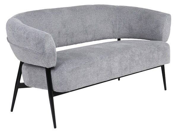 Двуместен диван „Luvina“, черен, 71x145x73 см