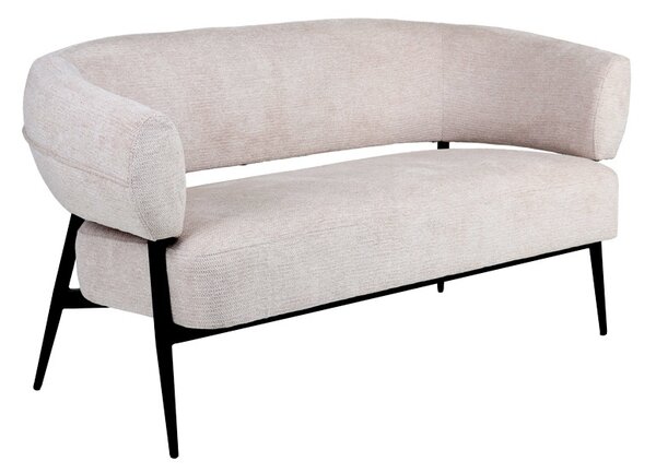 Двуместен диван „Luvina“, крем, 71x145x73 см