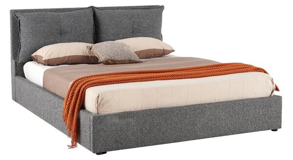 Рамка за двойно легло с място за съхранение Dorma, тъмно сиво, 223x172x95 см
