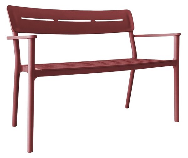 Двуместна пейка „Cadrin“, цвят „Burgundy“, 60x117x83 см