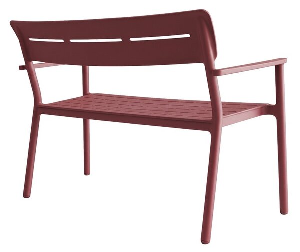 Двуместна пейка „Cadrin“, цвят „Burgundy“, 60x117x83 см