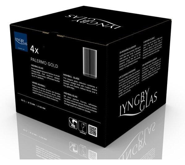 Стъклени чаши в комплект от 4 бр. 500 ml Palermo – Lyngby Glas
