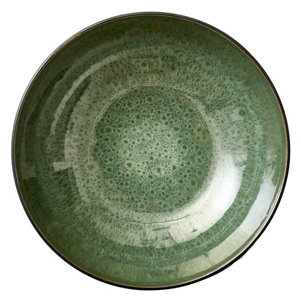 Зелена/черна глинена купа ø 30 cm Gastro Green/Black – Bitz