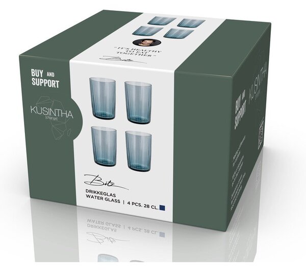Стъклени чаши в комплект от 4 бр. 280 ml Kusintha – Bitz