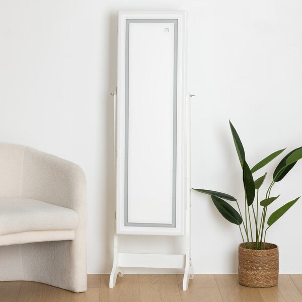 Огледало с място за съхранение atmosphera Bettany, 156 cm, LED, MDF