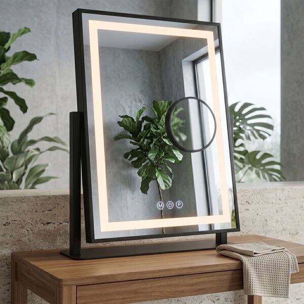 Огледало LED LUMI Black 30x40cm
