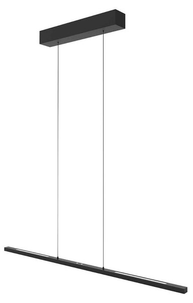 Steinhauer LED висяща лампа Bande, нагоре/надолу, черна, 120 cm, CCT, димер, Затъмняване, Черен, Дневна/трапезария, Метал, Модерен