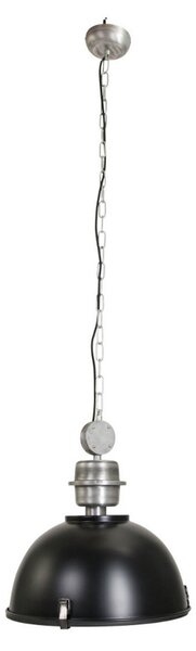 Steinhauer Висяща лампа Bikkel, Ø 42 cm, черна, метал, стъкло, E27, Затъмняване, Черен, Кухня, Метал, Индустриален дизайн