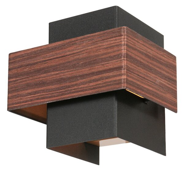 Steinhauer LED стенна лампа Muro 3367, дървесен вид, нагоре/надолу, G9, 2700 K, Затъмняване, Дърво, Дневна/трапезария, Метал, Модерен, Стенна розетка отгоре/отдолу