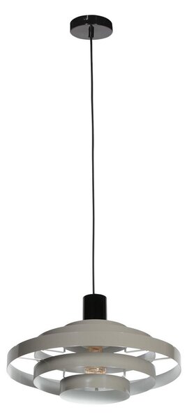 Steinhauer Висяща лампа Halo Cirque, сива, метал, Ø 50 cm, E27, Затъмняване, Сив, Дневна/трапезария, Метал, Модерен