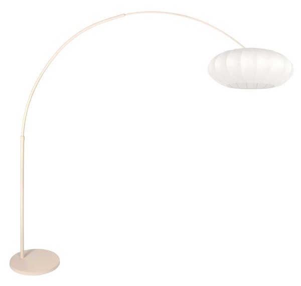 Steinhauer Степенна лампа Sparkled Light крем/бяла, 240 см, коприна, Затъмняване, Бежов, Дневна/трапезария, Метал, Модерен