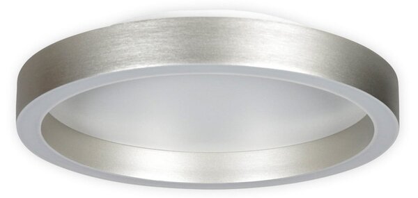 Steinhauer LED плафон Ringlux стоманено сив, Ø 30 cm, метал, 2700 K, Затъмняване, Металик, Дневна/трапезария, Метал, Модерен
