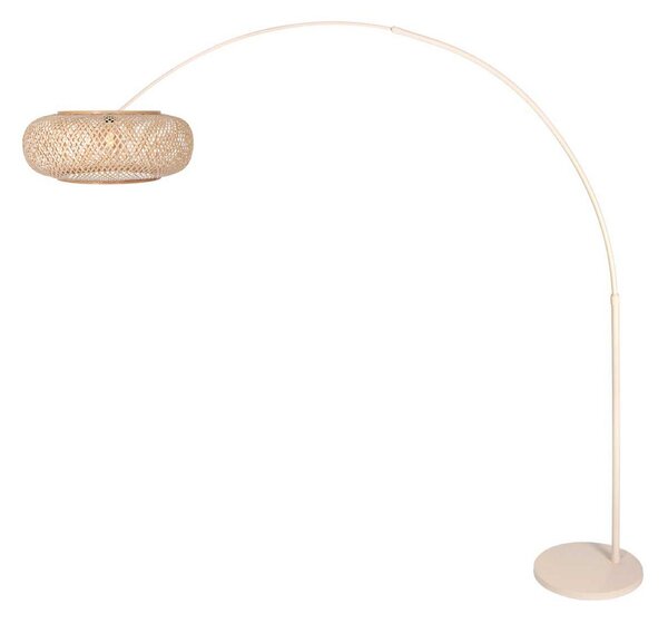 Steinhauer Аркова лампа Sparkled Light, кремава, бамбук, E27, Бежов, Дневна/трапезария, Метал, Средиземноморски
