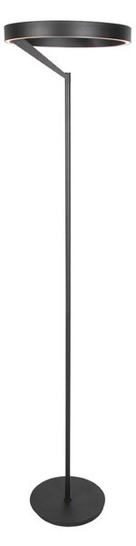 Steinhauer LED стояща лампа Mykty, черна, височина 170 cm, метал 2-flg. CCT, Затъмняване, Черен, Дневна/трапезария, Метал, Модерен