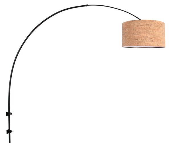 Steinhauer Стена лампа Sparkled Light, черно/кафяво, височина 240 см, корк, Затъмняване, Кафяв / ръждив, Дневна/трапезария, Други материали, Модерен