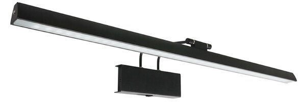 Steinhauer LED стенна лампа Litho, черна, метал, CCT, ширина 60 см, Затъмняване, Черен, Дневна/трапезария, Метал, Стенна ъглова