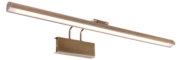 Steinhauer LED стенна лампа Litho, бронз, метал, CCT, ширина 60 см, Затъмняване, Бронзов / античен месинг, Дневна/трапезария, Метал, Стенна ъглова