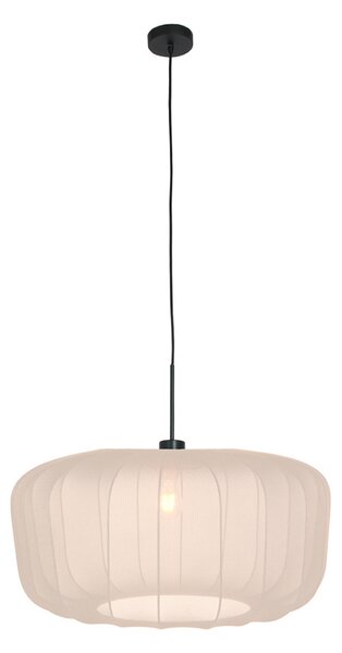 Steinhauer Висяща лампа Sparkled Light, кремав найлон, Ø 60 см, E27, Затъмняване, Бежов, Дневна/трапезария, Плат / текстил, Модерен