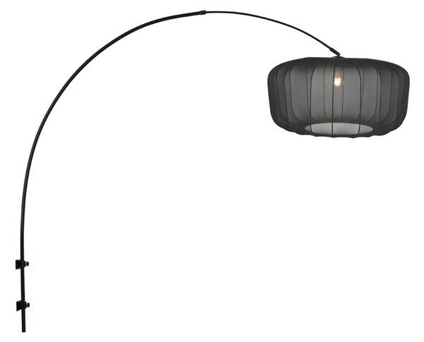 Steinhauer Стенна лампа Sparkled Light 4410ZW, черна/черен найлон, E27, Черен, Дневна/трапезария, Метал, Модерен