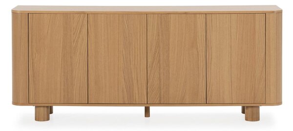 Скрин от декор от дъб в естествен цвят 180x75x40 cm Padoc – MOME