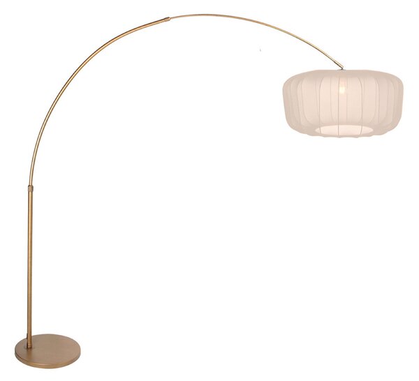 Steinhauer Светило с извита стойка Sparkled Light, бронз/крем, 240 см, Бронзов / античен месинг, Дневна/трапезария, Метал, Модерен