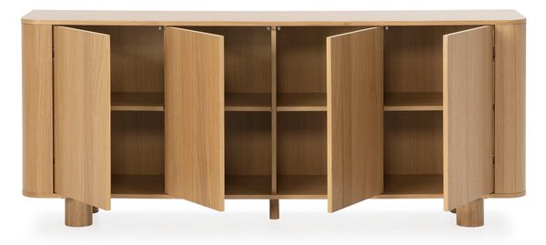 Скрин от декор от дъб в естествен цвят 180x75x40 cm Padoc – MOME