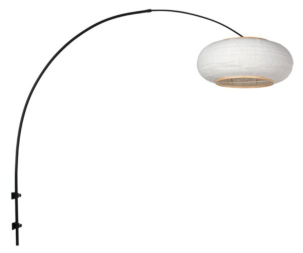 Steinhauer Стенна лампа Sparkled Light 4619ZW, черна/бял лен, Черен, Дневна/трапезария, Метал