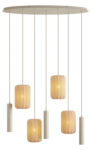 Джапанди висяща лампа бежова 7-светлинна - Pluni Tuba