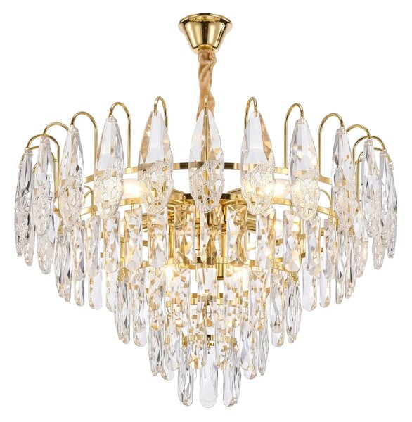 Кристална висяща лампа SWE080-CP 50cm GOLD