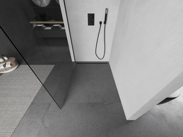 Mexen Kioto душ стена Walk-in 50 x 200 см, прозрачна 8 мм, черна - 800-050-101-70-00