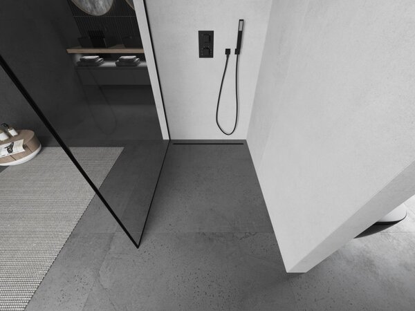 Mexen Kioto душ екран Walk-in 50 x 200 см, черна рамка 8 мм, черна - 800-050-101-70-70