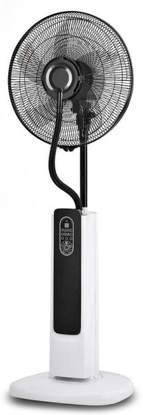 Вентилатор с водна мъгла Elite EFM-1341WR, 60 W, 2 l, 3 скорости, 3 режима, Осцилация, Таймер, Дистанционно, Бял/черен