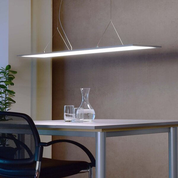 Deko-Light LED висящо осветление 3422 ъглов, дип-превключвател, алуминий, Затъмняване, Металик, кабинет / офис, Метал, Модерен